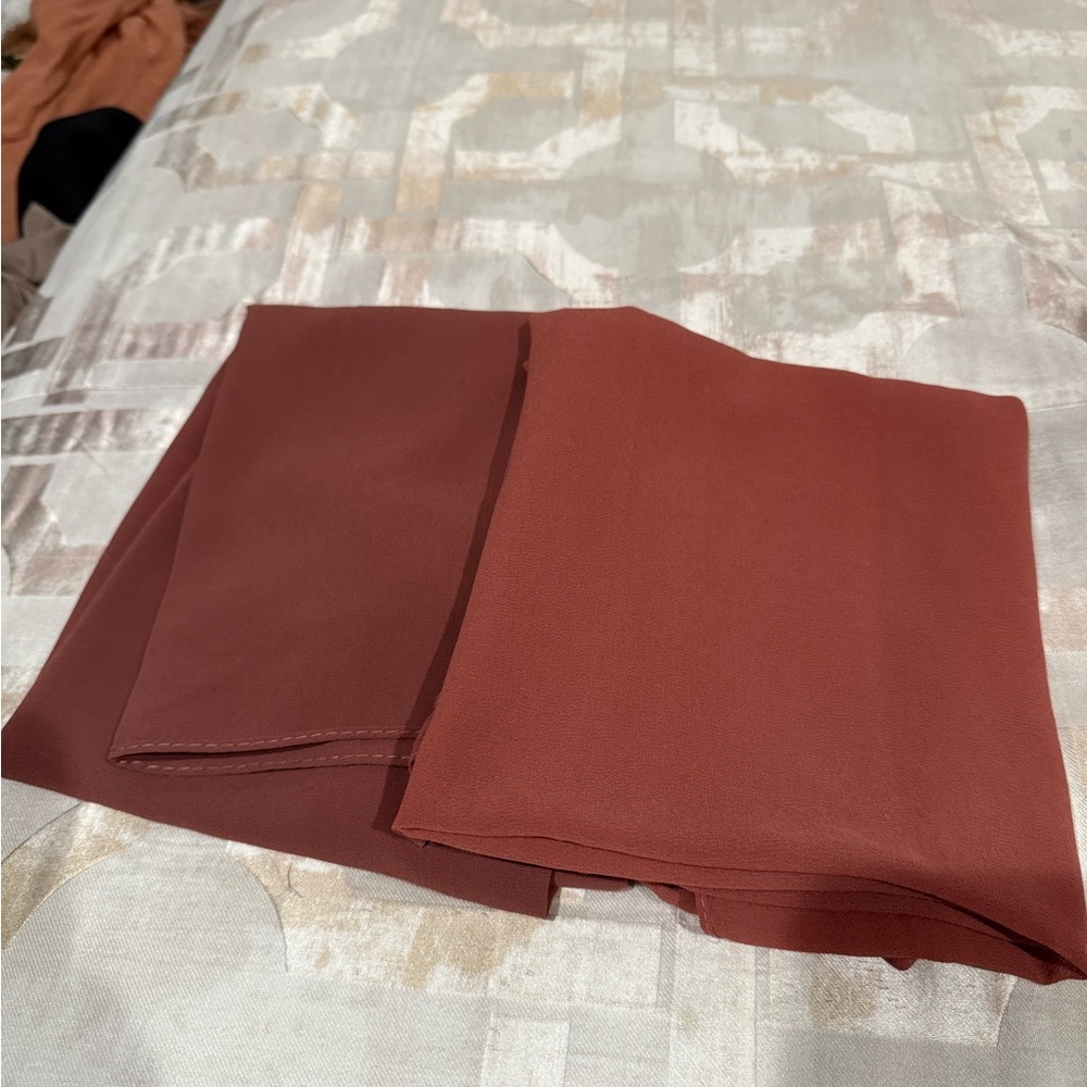 Chiffon Rose Pink and Mauve Hijab set